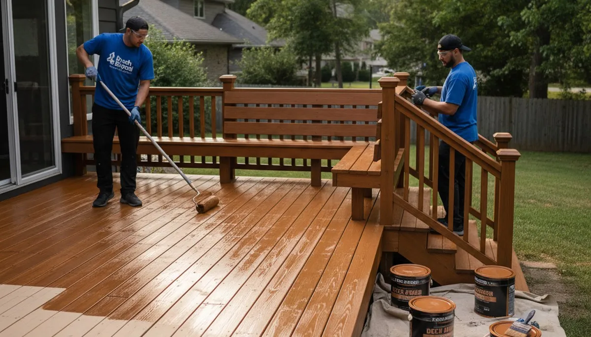 Professional deck staining service in Bloomington, IL for lasting protection and curb appeal